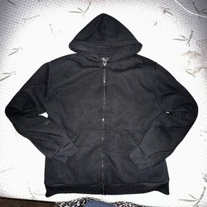 Men's Classic Black Zip-Up Hoodie